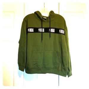 NBA Green Crop Top Hoodie